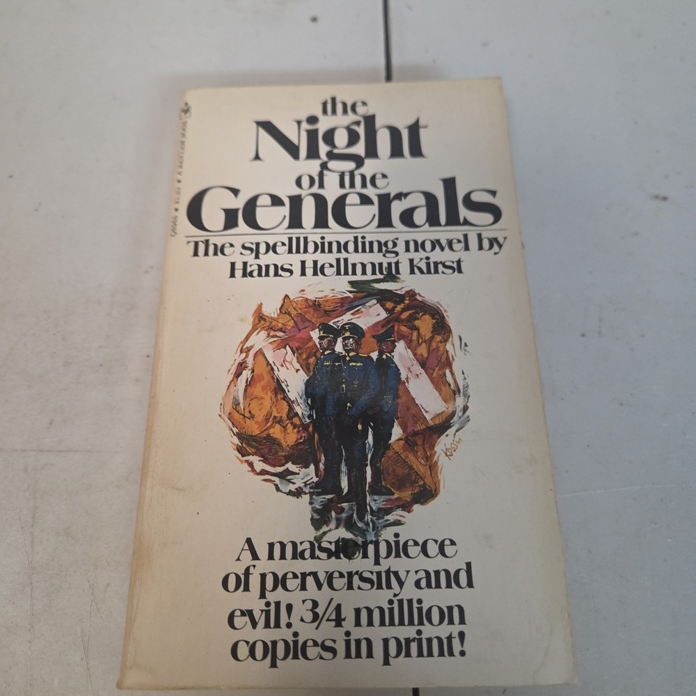 Hans Hellmut Kirst The Night of the Generals PB 1965 Bantam Books 8th Printing